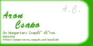 aron csapo business card